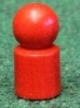Holzspielzeug Spielemännchen 20 Stück Rot Ø=1,7cm, H=3,5cm
