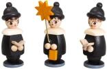 Miniaturfiguren 3 Kurrendefiguren schwarz Höhe 5cm