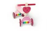 Holzspielzeug Rutscher mit Herz rosa BxLxH 410x190x340mm