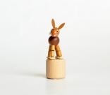 Holzspielzeug Wackelfigur Hase Höhe=8,5cm