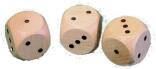 Holzspielzeug 10 Holzwürfel Spielewürfel BxHxT 2,9x2,9x2,9cm