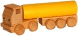 Holzspielzeug Tanklastzug bunt Länge ca. 15 cm