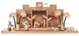 Miniaturfiguren Krippe Christi Geburt komplett mit Figurensatz BxHxT 45x18x8,5m