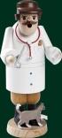 Räucherfigur Tierarzt mit Stethoskop Höhe= 19cm