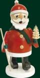 Räucherfigur Weihnachtsmann mit Bäumchen Höhe= 11cm