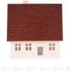 Miniatur Erzgebirgshaus einfach mit ausgefrästen Fenstern Breite x Höhe x Tiefe 5,5 cmx5,5 cmx3,5 cm