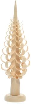 Weihnachtsdekoration – Filigraner, naturbelassener Spanbaum aus Lindenholz – BxHxT ca. 4x14x4 cm