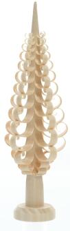 Weihnachtsdekoration – Filigraner, naturbelassener Spanbaum aus Lindenholz – BxHxT ca. 6x20x6 cm