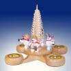 Weihnachtsdekoration Adventsleuchter mit Schneemänner bunt BxHxt 22,5x22,5x22,5cm