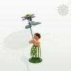 Miniaturfigur Blumenmädchen mit Leberblume Höhe 12cm