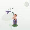Miniaturfigur Blumenmädchen mit Veilchen Höhe 12cm