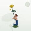 Miniaturfigur Blumenmädchen mit Trollblume Höhe 12cm