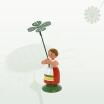 Miniaturfigur Blumenmädchen mit Glücksklee Höhe 12cm