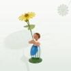 Miniaturfigur Blumenmädchen mit gelber Margerite Höhe 12cm