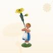Miniaturfigur Blumenmädchen mit Butterblume Höhe 12cm