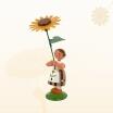 Miniaturfigur Blumenmädchen mit Sonnenblume Höhe 12cm