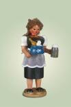 Räucherfrau Kellnerin mit Bierkrug Höhe 23cm