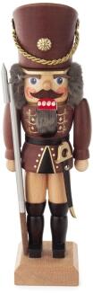 Nussknacker – majestätischer Soldat mit Säbel und braun-weißer Uniform, detailreich gestaltet –