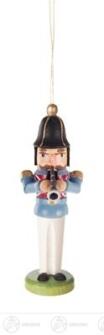 Baumschmuck – detailreicher Nussknacker Klarinettist mit farbenfroher Uniform und Klarinette,