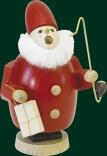 Räucherfigur Weihnachtsmann mit Geschenk Höhe= 16cm