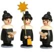 Miniaturfiguren 3 Kurrendefiguren schwarz Höhe 3,7cm