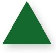 Holzspielzeug Legematerial Gleichseitiges Dreieck Grün 24 Stück LxB 25x25mm