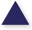 Holzspielzeug Legematerial Gleichseitiges Dreieck Blau 24 Stück LxB 25x25mm