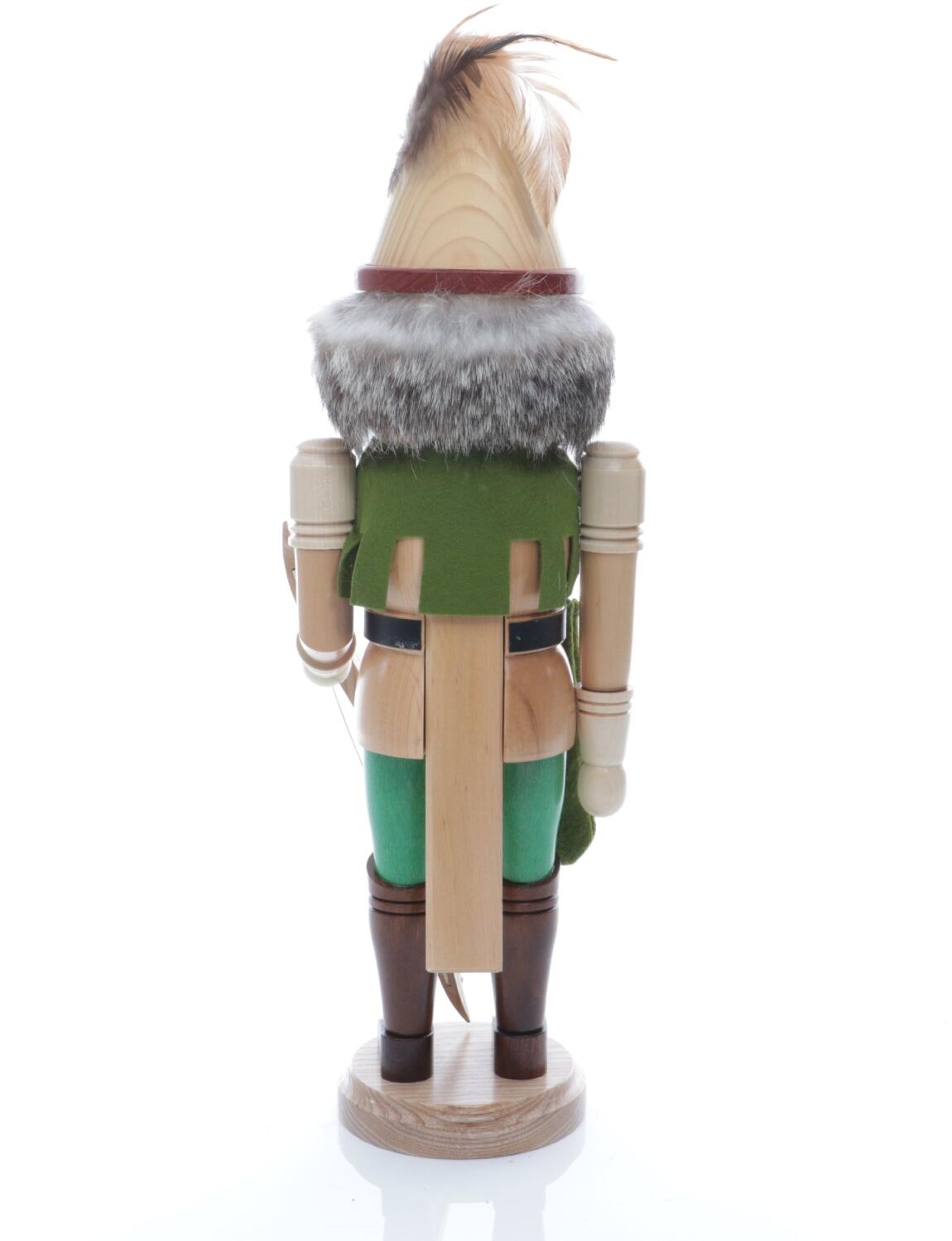 Weihnachtsfigur - Nußknacker Robin Hood mit Pfeil & Bogen - Ansicht Hinten - gehört auf jeden