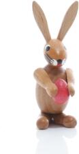 Osterfigur - Osterhase mit roten Osterei - Ansicht Vorne - Osterlicher Tischschmuck