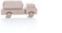 Holzspielzeug - Miniaturfahrzeug Lastenauto Gefahrenguttransporter Natur - Ansicht Rechts - Nachhaltiges Spielzeug aus dem Erzgebirge