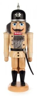 Nussknacker – kunstvoller Soldat mit Säbel und eleganter Uniform, naturfarben – BxHxT = 13 x 37 x 9
