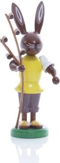 Osterfigur - Osterhase mit Weidenkätzchen - Ansicht Vorne - Holzblume