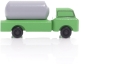 Holzspielzeug - Miniaturfahrzeug Lastenauto Gefahrenguttransporter Bunt - Ansicht Rechts - Räder drehen sich
