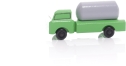Holzspielzeug - Miniaturfahrzeug Lastenauto Gefahrenguttransporter Bunt - Ansicht Links - Nachhaltiges Spielzeug aus dem Erzgebirge