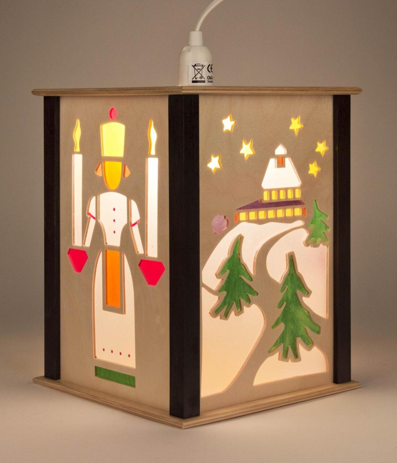 Laterne Seiffener Kirche BxHxT 185x230x185mm