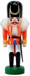 Figur – Nussknacker – Wachsoldat mit Säbel – BxHxT ca. 8 × 24 × 7 cm