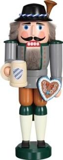 Nußknacker – farbenfroher Bayer mit Maßkrug und Lebkuchenherz, detailreich handgefertigt – BxHxT =