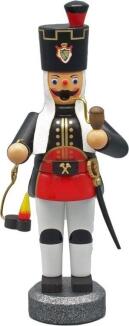 Räuchermann – mit Licht Bergmann in Weiß – elektrisch beleuchtet – BxHxT ca. 9x24x8 cm