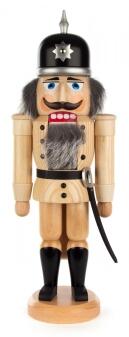 Nussknacker – kunstvoller Soldat mit Säbel und eleganter Uniform, naturfarben – BxHxT = 13 x 37 x 9 