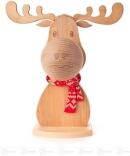 Brillenhalter – humorvoller Elch aus naturbelassenem Holz, liebevoll handgefertigt – BxHxT = 22 x 25