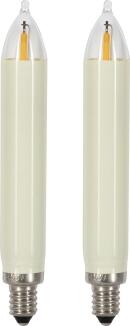 Ersatzteil – Premium LED-Schaftkerzen, warmweiß 2200K, passend für 10-flammige Schwibbögen und