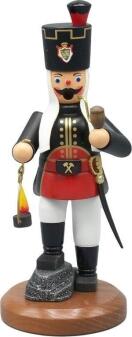 Räuchermann – mit Licht Bergmann in Weiß – elektrisch beleuchtet – BxHxT ca. 9x24x8 cm