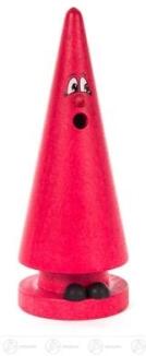 Räucherfigur – charmante Susi Sandel in rotem Mantel und Hut, detailreich bemalt – HxB = 13,5 x 6 cm