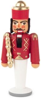 Nussknacker – majestätischer Mini-König mit roter Uniform und goldener Krone, detailreich