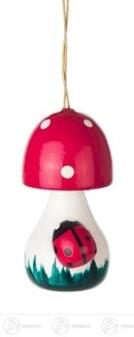 Baumschmuck Behang Pilz (3) Breite x Höhe x Tiefe 2,5 cmx5 cmx2,5 cm