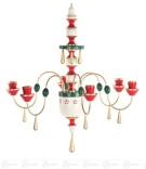 Raumschmuck Erzgebirgische Leuchterspinne, farbig, für Kerzen d=14mm Breite x Höhe x Tiefe 32 cmx36 cmx32 cm