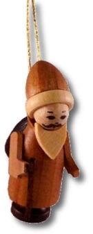 Baumbehang – detailreicher Baum mit Weihnachtsmann, naturfarben – HxB = 3,5 x 2 cm