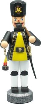 Räuchermann Bergmann mit Licht gelb BxHxT 9x24x8cm