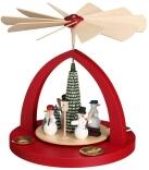 Tischpyramide – Schneemann bunt – BxHxT ca. 21x22x21 cm