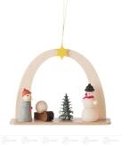 Baumschmuck Behang Kind mit Schneemann Breite x Höhe x Tiefe 7 cmx5,5 cmx2 cm